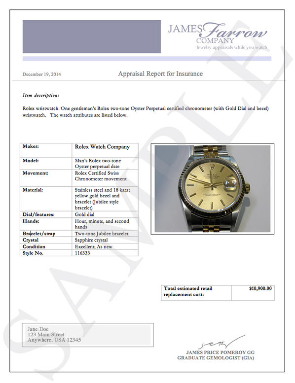 FREE 5+ Jewelry Appraisal, Valuation, and Action Forms in PDF | Ms Word |  Excel